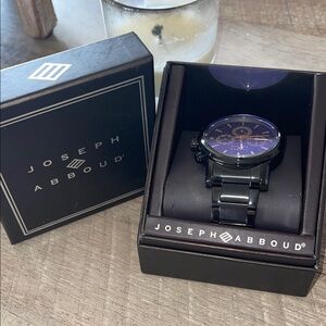 Joseph Abboud Men's Watch with Black metal Band